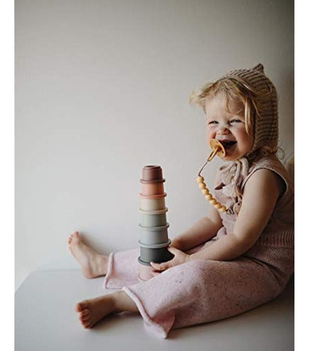 Mushie Stacking Cups Toy | Made in Denmark 2