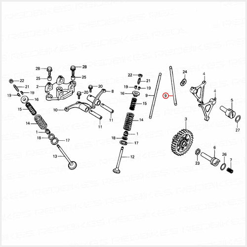 Honda Valve Rod CG125 Titan Vmen Storm Original Pt 1