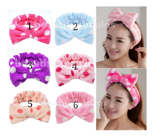 Beautifull Regalos Velvet Spa Bow Headband for Makeup and Facial Cleansing 4