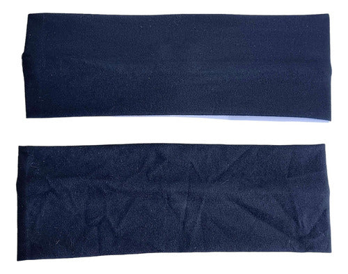 Pack of 2 Wide Elastic Cloth Headbands Ideal for Sports/School 65