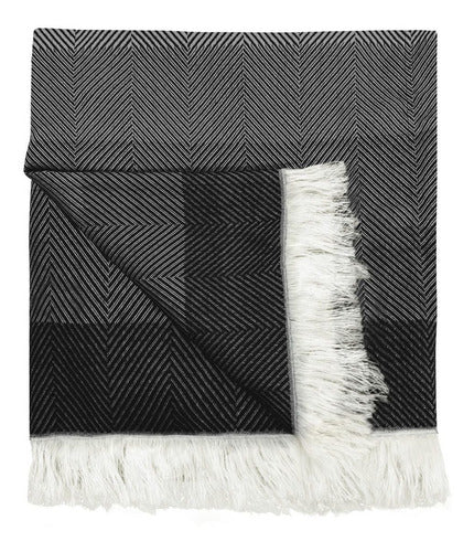 Haussman Basics Rustic Black Gradient Sofa Blanket 0