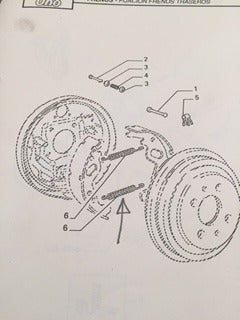 Fiat Resorte Inferior De Zapatas De Freno 4460028 1