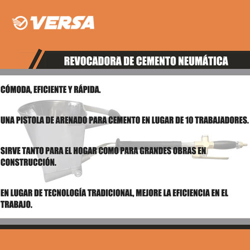 Revocadora De Cemento Neumatica 3,5 L Para Compresor Versa 7