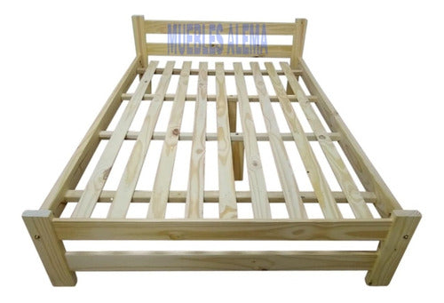 Solid Pine Bed 2-Plaza 1.30m 2