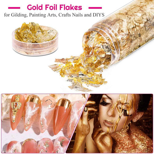 Paxcoo Gold Flakes for Nails and Crafts - 10 Grams 7