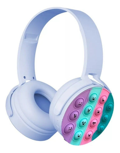 Genérica Auriculares Pop It - Emoji - Bluetooth - FM - Recargable - Mpuy 0