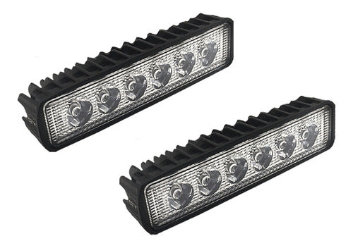 G60 Juego 2 Faros Auxiliares Barra Rectangular 6 Led Calidad 0