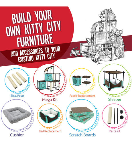 Kitty City Outdoor And Indoor Mega Kit Cat Furniture With Accessories 1