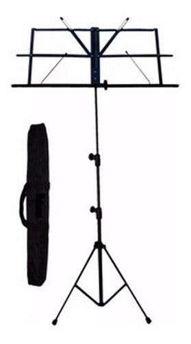 Racker Sheet Music Stand 3 Section Black 0