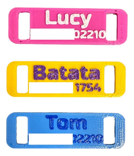 Personalized ID Tag for Cats with 3D Printed Design - Customizable Colors 1