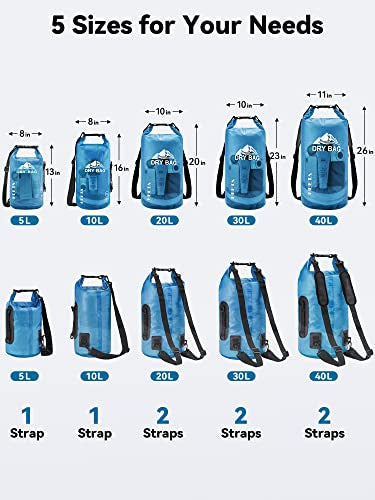 Heeta Waterproof Dry Bag 30L Transparent Blue 1