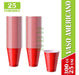Disposable Red Blue Plastic American Cup 300cc x25 Units 2
