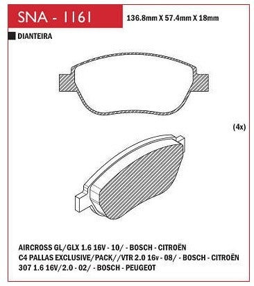 Speed Brake Pastillas De Freno Peugeot 2008 1.6 2015 1