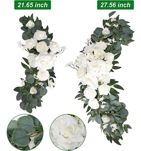 Cocoboo Artificial Flower Swag Wedding Arch Decor 2pcs Rose 1