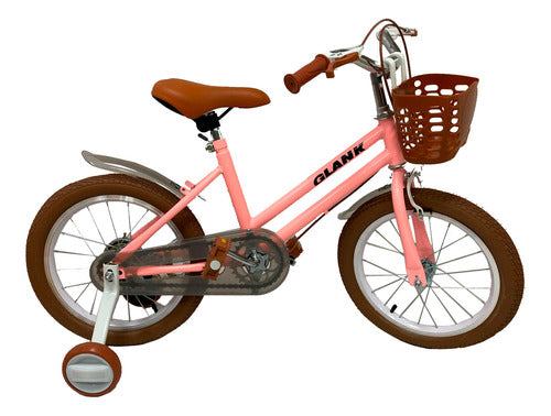 Vintage Bicicleta Rodado 14 Infantil Color Pastel Niña Canasto 0