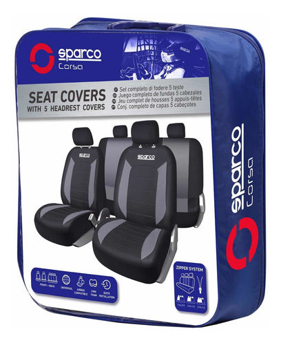 Sparco Universal Seat Cover Black and Gray Polyester 1