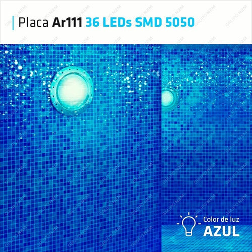 LED SMD 5050 36-Light Plaque Pool Light Replacement 12