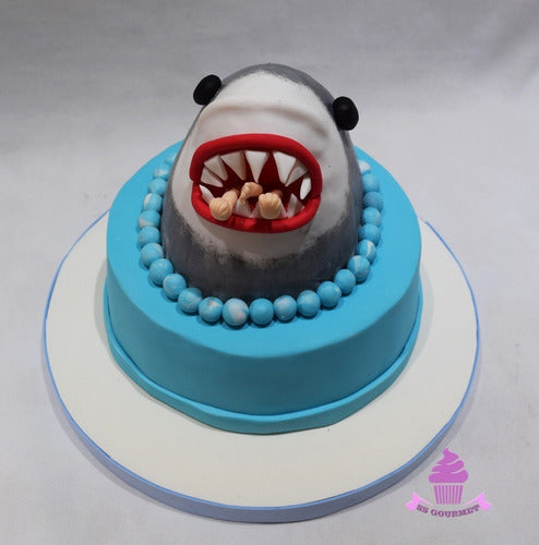 SS GOURMET Torta Tiburon - Shark Themed Cake for Birthdays & Ocean Events 0