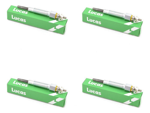 Lucas Preheating Glow Plug Set for Nissan Pick Up 2.5 D - 4 Units 0