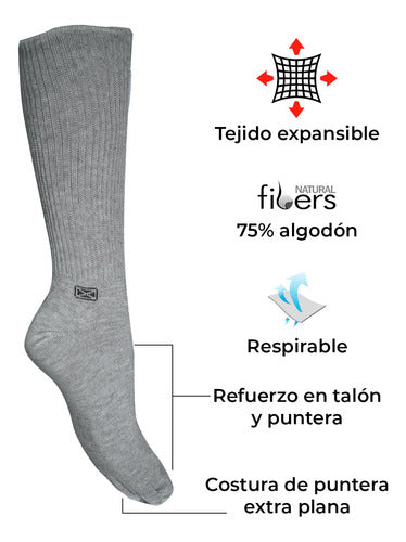 Pack of Long Reinforced Sox Basic Soft Cotton Socks - Set of 3 Pairs 11