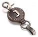 Marino Avenue Leather Keychain For Men, Single Letter Alphabet 0