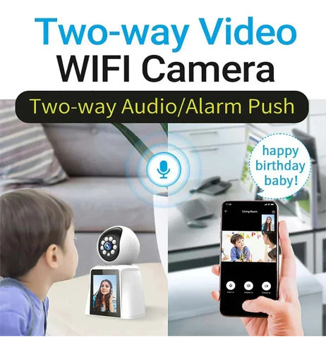 Camara Ip Hd App Con Pantalla Para Video Llamada 3