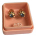 18k Gold Baby Earrings with Strass Stone 5mm Premium CH 0