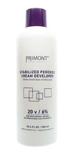 Primont X2 Oxidizing Cream Developer 20 Vol 900ml for Hair Coloration 1