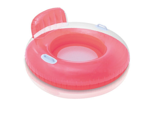 Colchoneta Inflable Intex Redondo Candy Flotador Rosa 102 Cm 0