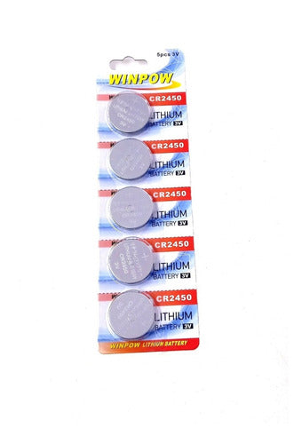 5-Pack Winpow CR2450 3V Battery for Alarms Watches Keys Sensors 1