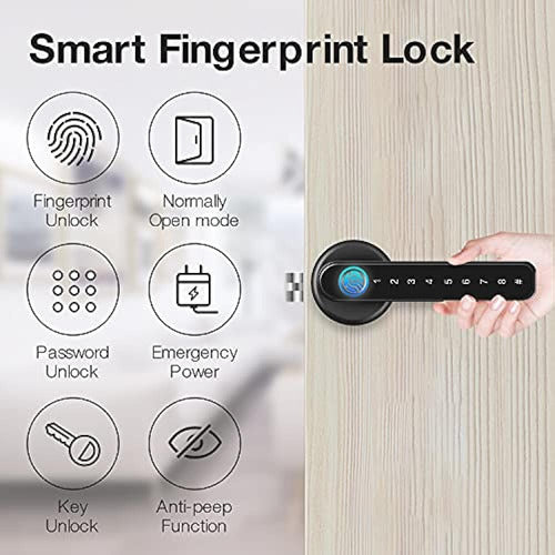 Meeqee Smart Door Lock with Fingerprint Scanner 1