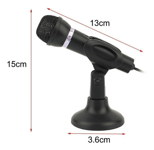 Everest Microphone for PC with Support (YW30) Jack 3.5 Connection 3