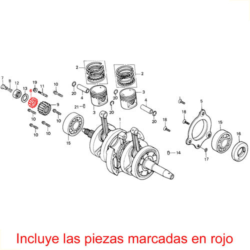 Honda Engranaje Impulsador De Bomba Aceite Para CB 250 1