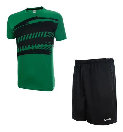 Kadur Men's Padel Short Sleeve Shirt and Shorts Combo 7