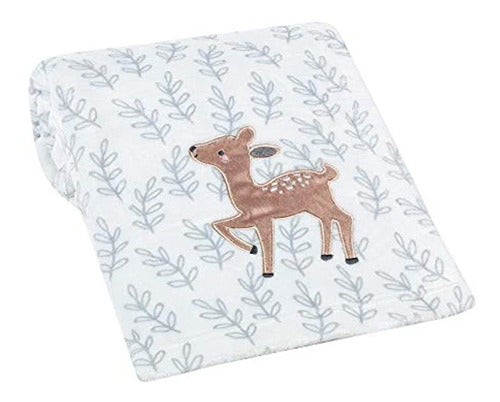 Bedtime Originals Deer Park Baby Blanket, Blanco 1