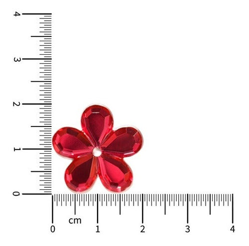 Faceted Acrylic Sewing Gem Flower 20x20 - Pack of 100 11