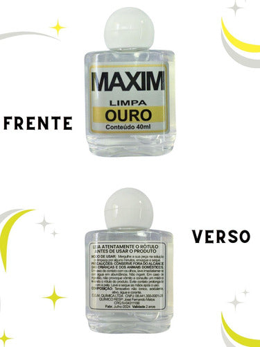 Kit 40 Limpa Jóias Verdadeiras Ouro Puro 18k Maxim 40ml 5