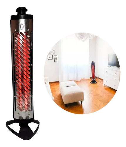 HYQZ1V Electric Vertical Heater 1200W with 2 Heating Levels 0