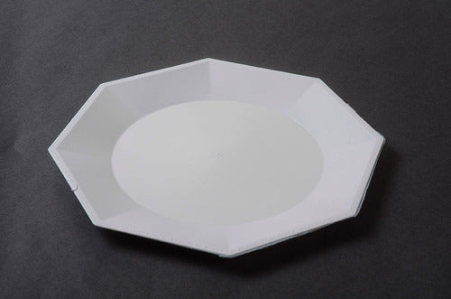 Disposable Large Octagonal Plastic Plates (Pack of 10) 0