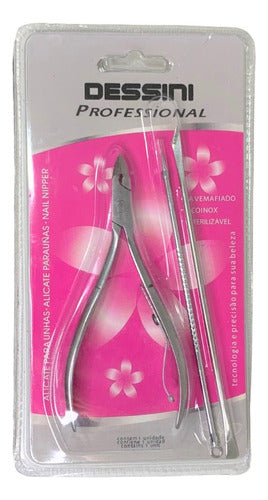 Dessini Cuticle Nipper + 2 Pushers Set 0