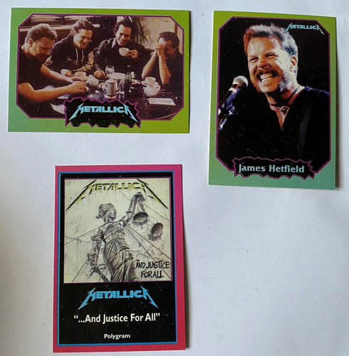 Metallica 3 Figuritas Tarjetas Cromos Rock 1997 Fg1 0