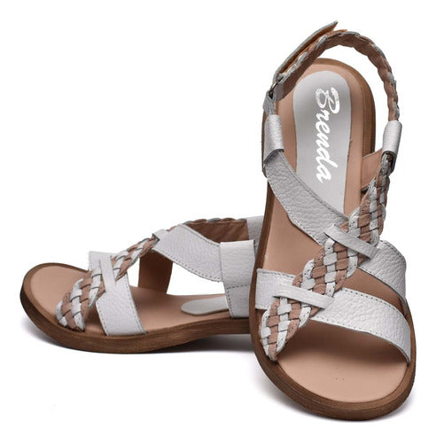 Handmade Padded Braided Cowhide Women's Sandals - Luly 8