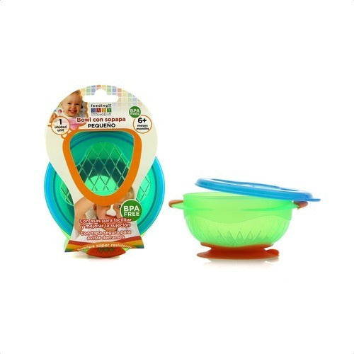 Baby Innovation Bowl with Secure Suction, Handles, and Lid 6+ Months 1
