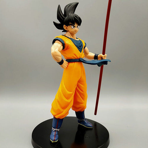 Figura Goku Dragon Ball Z Baculo Super Sayayin Anime Pvc 4