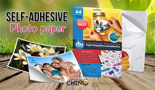 Papel Fotografico Ibi Autoadhesivo A4 20 Hojas 120g Stickers 1