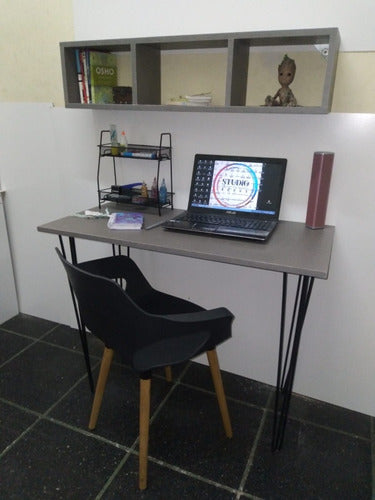 Nordic Style 100cm Desk with Matching Open Shelf 4