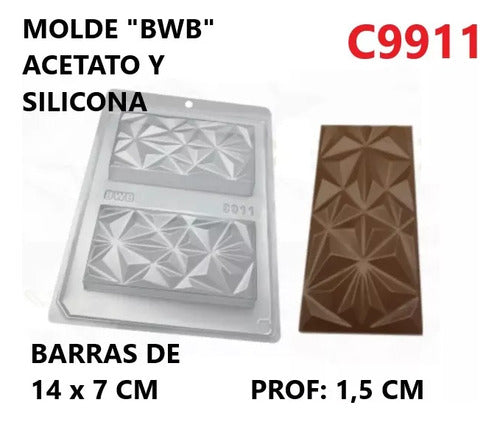 Molde De Acetato Bwb - Barra De Chocolate (*c9911) 1