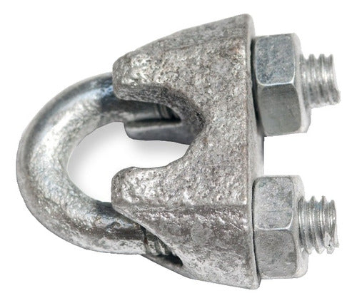 Galvanized Cable Clamp 4mm 5/32 Inch X 50 Units 0