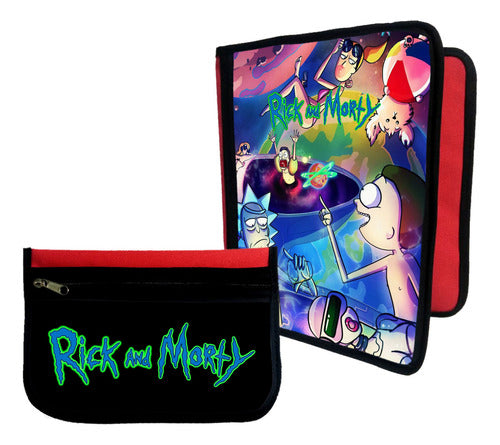 Marro Kit Backpack + Folder + Rick And Morty Pencil Case #179 1