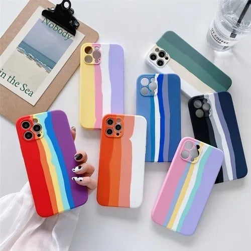 TPU Rainbow Silicone Protector Case for Samsung A03 Core 1